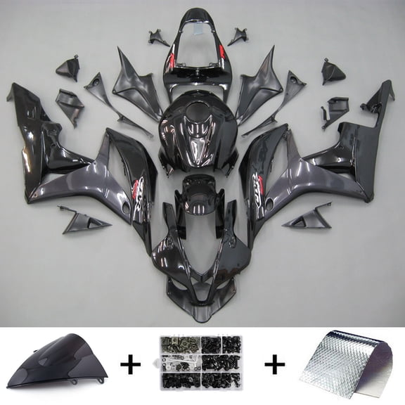Amotopart Black Injection Mold Fairing Fit for Honda CBR600 RR 2007 2008 New Painted Kit ABS Plastic Motorcycle Bodywork Aftermarket
