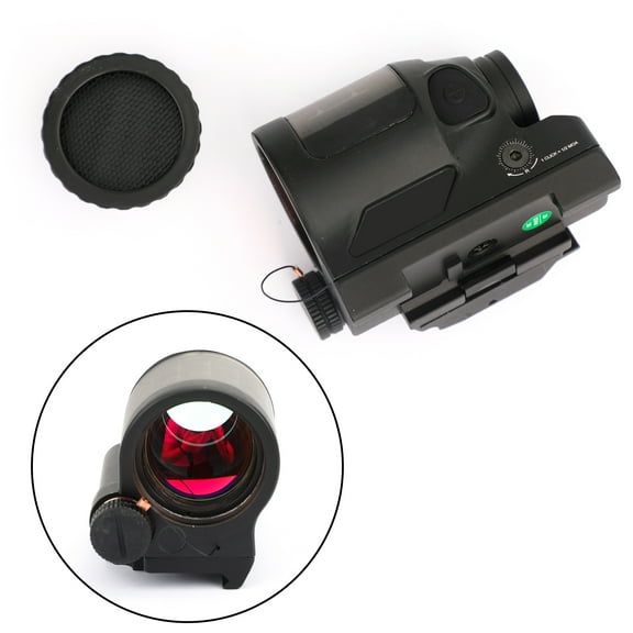 Amotopart Solar Power System Hunting Reflex Sight Red Dot 1X38