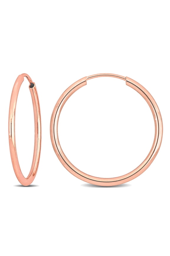 20mm Hoop Earrings in 14k Rose Gold
