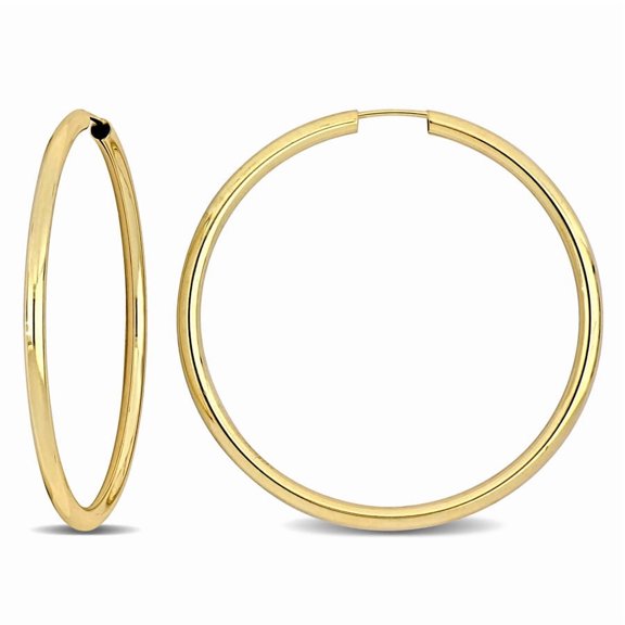 Amour 40mm Hoop Earrings in 14k Yellow Gold
