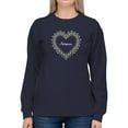 thumbnail image 1 of Amour Daisy Heart Sweatshirt Women -Image by Shutterstock, Female Small, 1 of 4