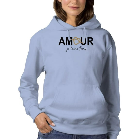 Amour Je'taime Paris Hoodie Women -Image by Shutterstock, Female Large