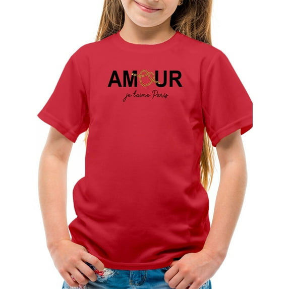 Amour Je'taime Paris T-Shirt Juniors -Image by Shutterstock, Large