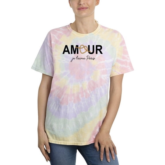 Amour Je'taime Paris Tie Dye Spiral Women -Image by Shutterstock, Female Medium