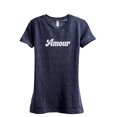 thumbnail image 1 of Amour Women's Fashion Relaxed T-Shirt Tee Heather Navy X-Large, 1 of 3
