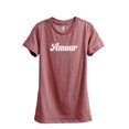 thumbnail image 1 of Amour Women's Fashion Relaxed T-Shirt Tee Heather Rouge Large, 1 of 3
