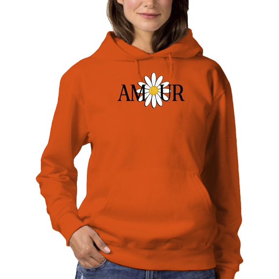 Amour Yellow Daisy Hoodie Women -Image by Shutterstock, Female Large