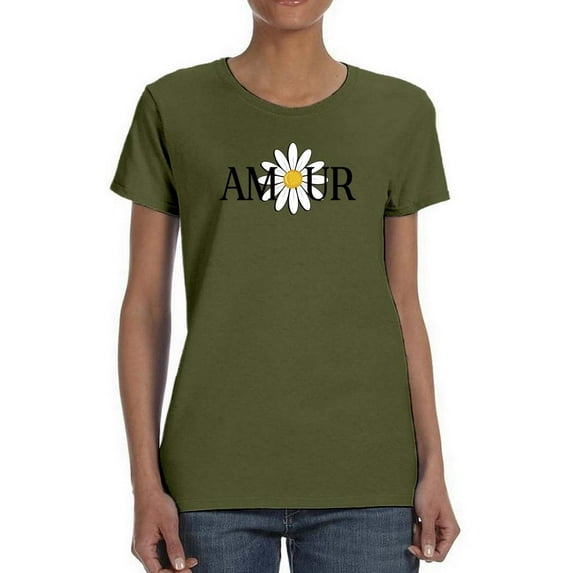 Amour Yellow Daisy T-Shirt Women -Image by Shutterstock, Female 3X-Large