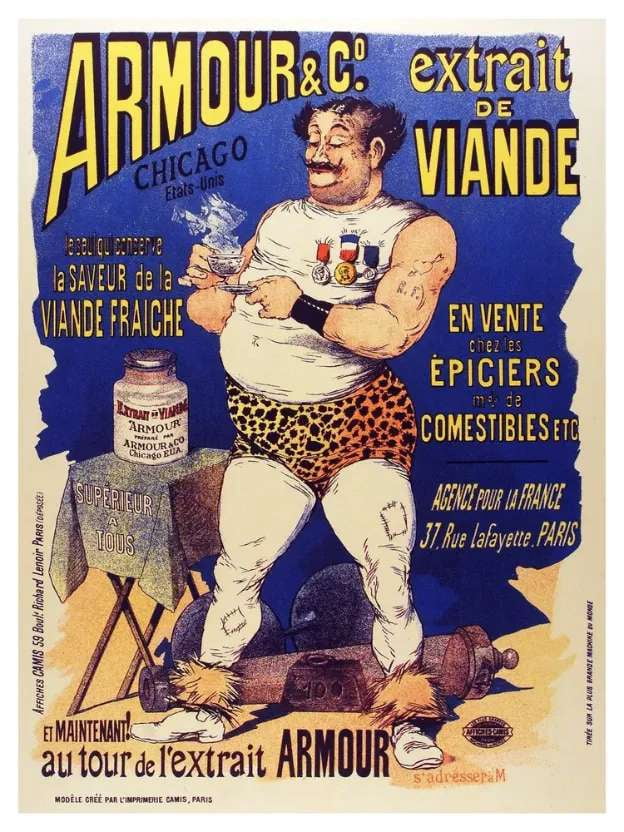 Viand Graphics Amour extrait de viande Ad wall Decoration. Graphic Interior Art design ...