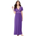 thumbnail image 1 of Amoureuse Women's Plus Size Long Lace Top Stretch Knit Gown, 1 of 5