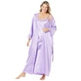 thumbnail image 1 of Amoureuse Women's Plus Size The Luxe Satin Long Peignoir Set, 1 of 6