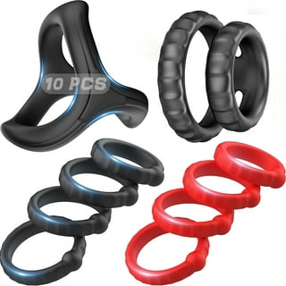 Hingming C-Penis Rings - Stretched Resistance Adjustable Adult Sex Toys for  Men Couples - Black