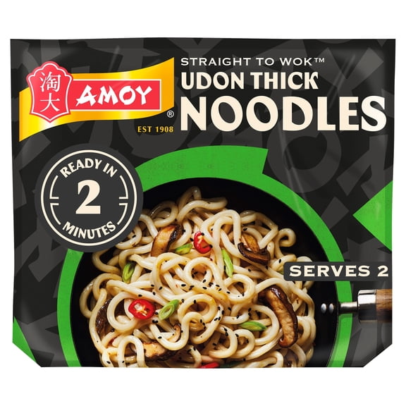 Amoy Udon Thick Noodles 2X150g, Imported from Britain