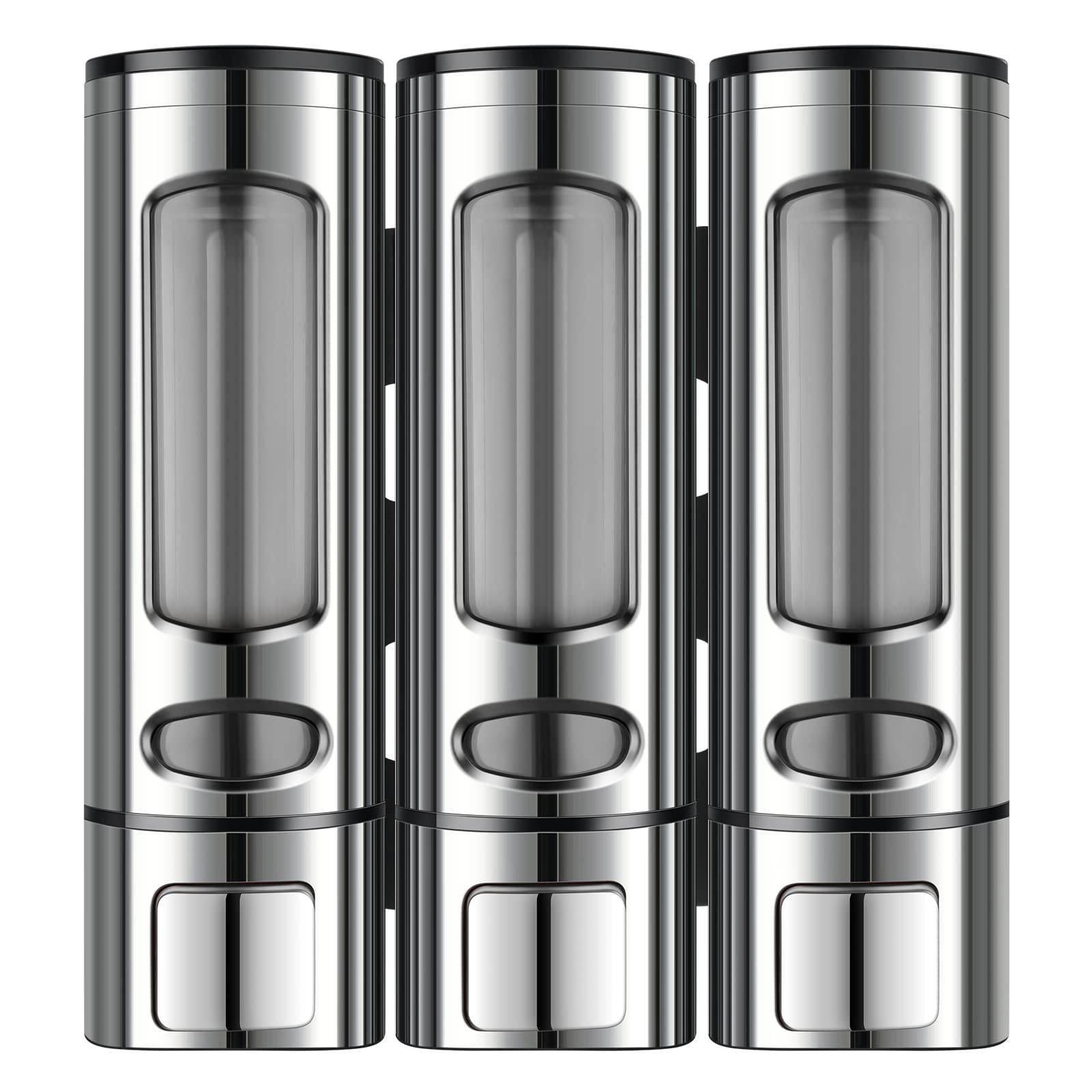 Amoystral 3 Chamber Bathroom Shower Dispenser, Wall Mounted Soap