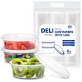 thumbnail image 1 of Amozife 8 oz Clear Plastic Deli Food Storage Containers with Lids, BPA-Free, Stackable, 48 Count, 1 of 7