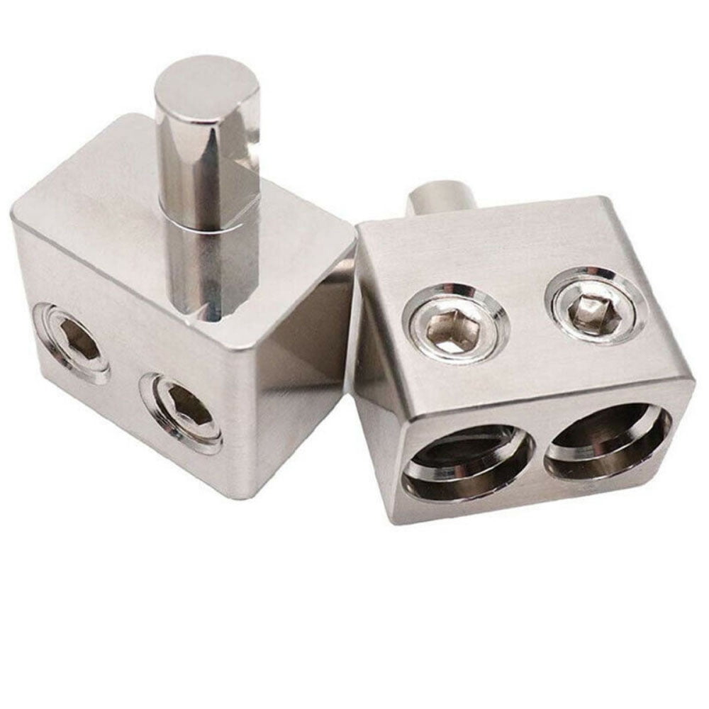 Reducer Amp Amp Input Reducer,2pcs Dual 1/0 Gauge to 1/0 Gauge Input Reducer Nickel ...