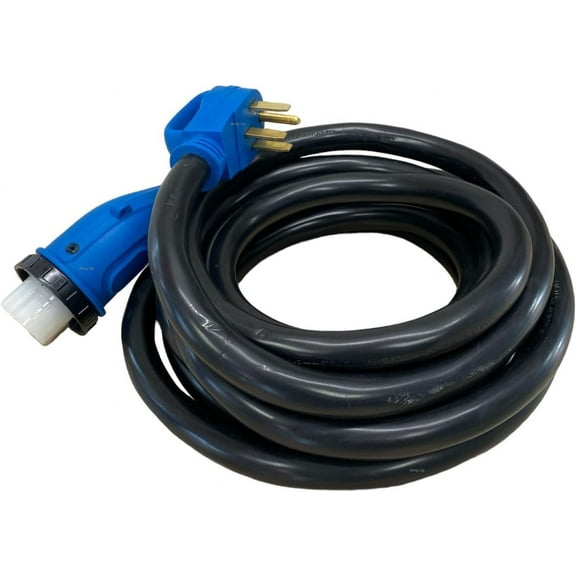 Amp Up RV or Generator 50 Amp Cord 14-50p Male x SS2-50r Female Adapter 25' Length Cord w/LED - 33512
