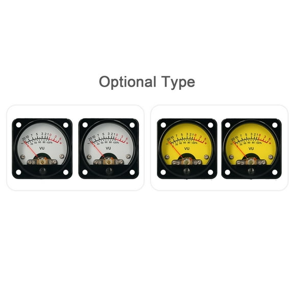 Amp VU Meter 2 Pcs Power Amplifier Portable DB Meter High VU Meter With Warm Yellow Backlight Sound Level Meter With Driver Board