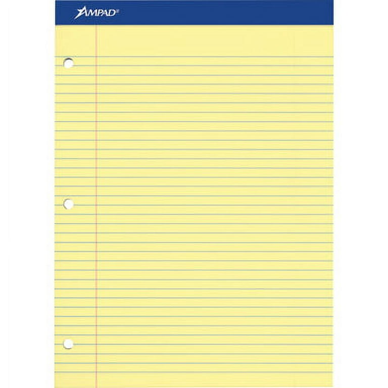 Double Sheet Pads, Wide/Legal Rule, 100 Canary-Yellow 8.5 x 11.75 Sheets Double Sheet Pads, Wide/Legal Rule, 100 Canary-Yellow 8.5 x 11.75 Sheets
