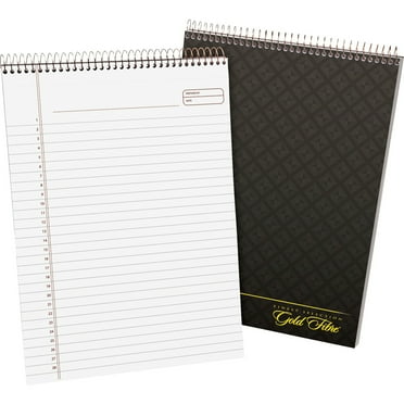 Ampad 20-813 Gold Fibre Wirebound Project Notes Pad, Project Notes Format, Gray Cover, White Paper, 8.5 X 11.75, 70 Sheets