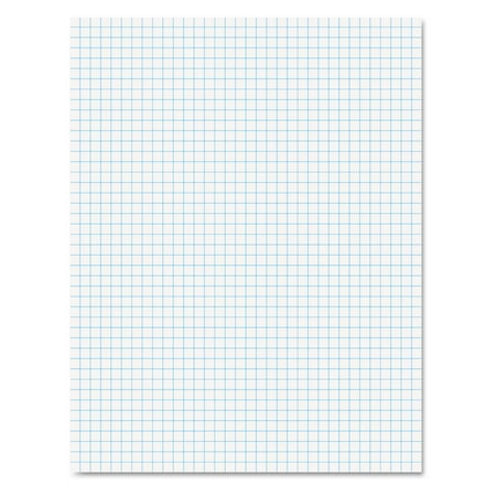 Ampad 20lb Quadrille Pad w/4 Squares/Inch, Ltr, White, 1 50-Sheet Pad