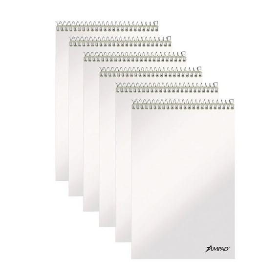 Ampad 25-278 Steno Books, Gregg Rule, 6 X 9, Maroon Cover, 80 Green Tint Sheets, 6/pack