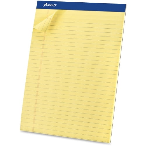 Ampad Basic Perforated Writing Pads Legal 50 Sheets Stapled 0.34
