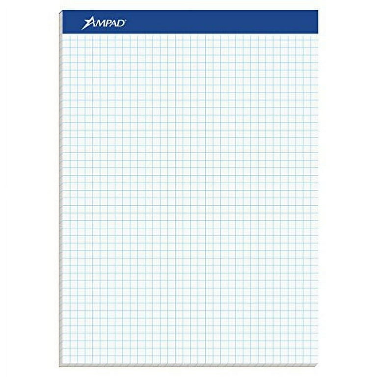 Quad Double Sheet Pad, Quadrille Rule (4 sq/in), 100 White 8.5 x 11.75 Sheets Quad Double Sheet Pad, Quadrille Rule (4 sq/in), 100 White 8.5 x 11.75 Sheets
