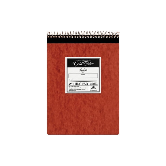 Ampad Gold Fibre Retro Wirebound Writing Pad Legal 8 1/2 x 11 3/4 Ivory 70 Sheets 20008R
