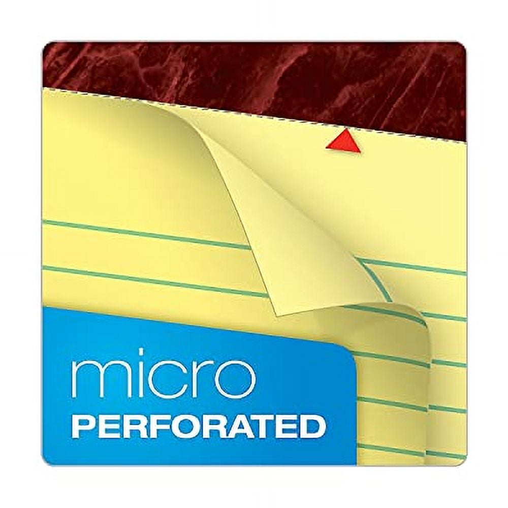 Ampad Gold Fibre Writing Pads, 8-1/2" x 14", Legal Rule, Canary Paper, 50 Sheets, 12 Pack (20-030R)