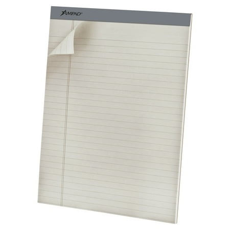 Ampad Pastels Pads, 8 1/2 x 11 3/4, Gray, 50 Sheets, Dozen -TOP20620