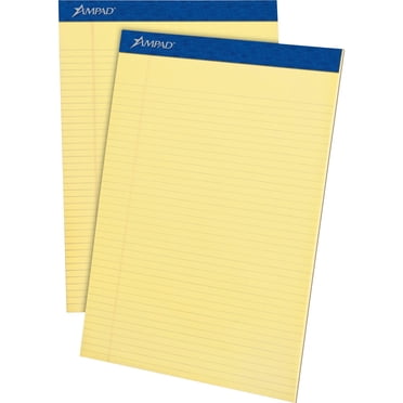 Ampad Evidence Legal Pads - 8 1/2 X 11 3/4 Inch, Wide Rule, Perforated Sheets, 50 Sheets Per Pad, 12 Pack