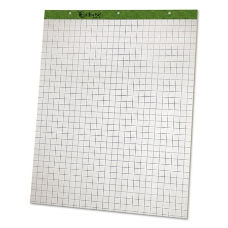 Ampad Recycled Paper Easel Pad, 27" x 34 1/2", 1" Grid Ruled, 50 Sheets