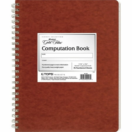 Ampad, TOP22157, Retro Computation Notebook, 1 Each