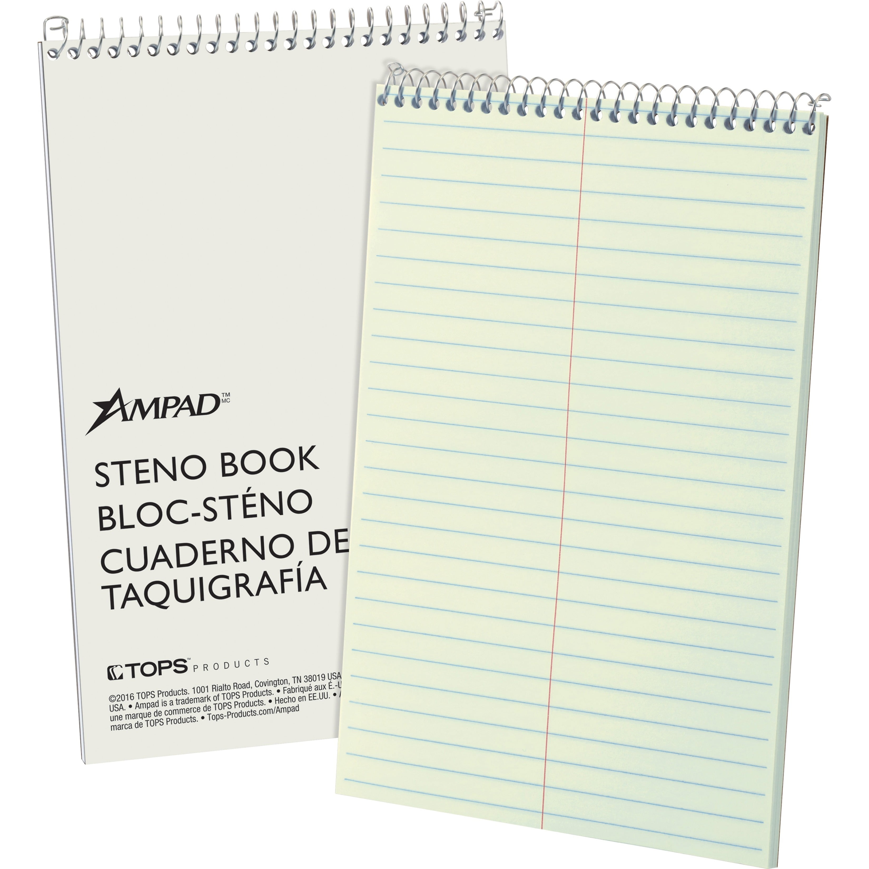 Ampad, TOP25274, Kraft Cover Steno Book, 1 Each