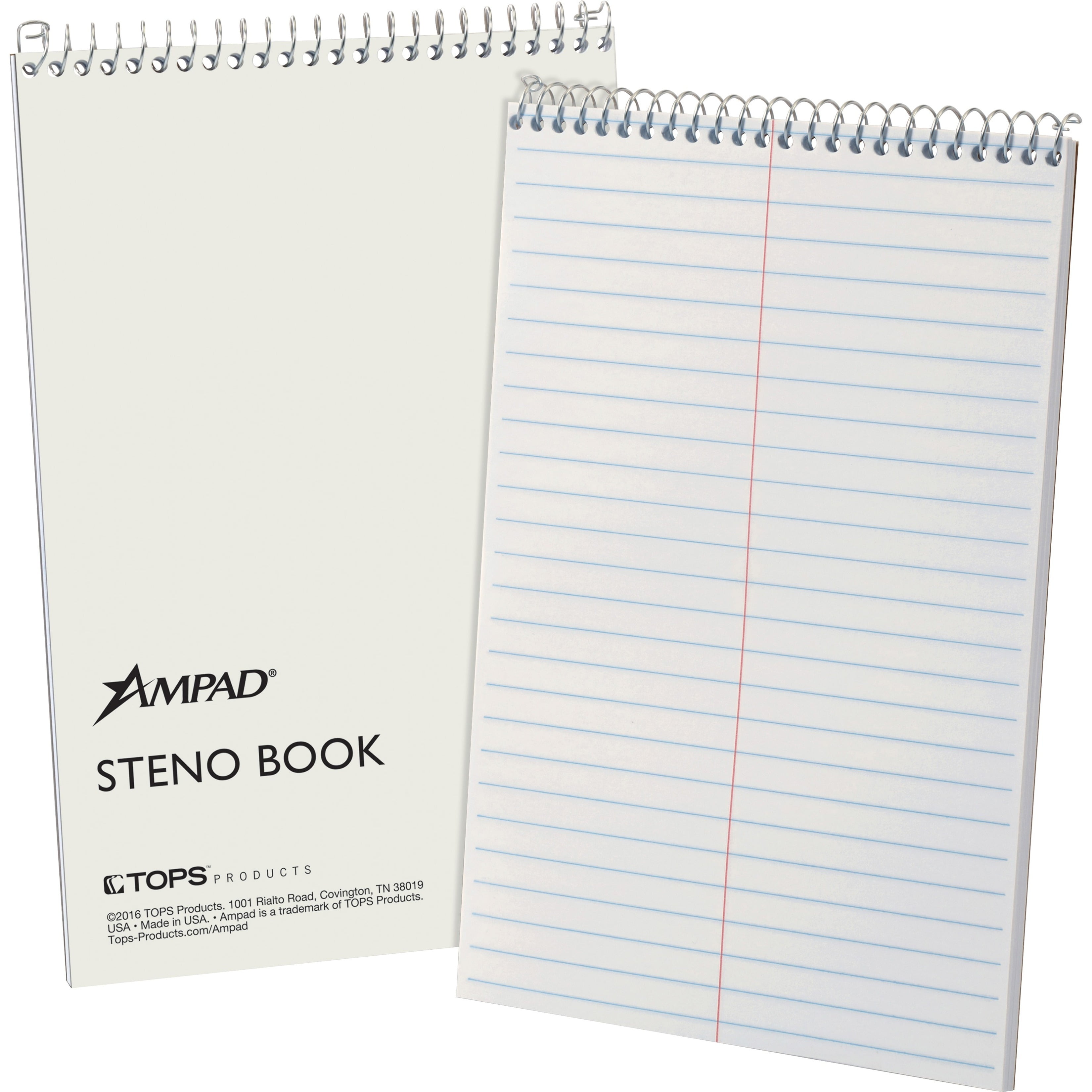 Ampad, TOP25472, Kraft Cover Steno Book, 1 Each