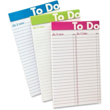 Ampad To Do List Notepad - 50 Sheets - 5" x 8" - White Paper - Assorted Cover - Micro Perforated - 6 / Pack | Bundle of 5
