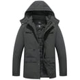 thumbnail image 1 of Ampake Men's Winter Coat Warm Puffer Jacket with Hood Thicken Coat Gray S, 1 of 7