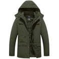 thumbnail image 1 of Ampake Men's Winter Coat Waterproof Puffer Jacket Thicken Winter Jacket with Hood Green M, 1 of 7