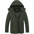 thumbnail image 1 of Ampake Men's Winter Coat Windproof Puffer Coat Warm Puffer Jacket Green L, 1 of 7