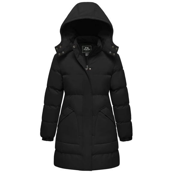 Ampake Women's Winter Jacket Winter Puffer Coat Warm Waterproof Jacket Black S