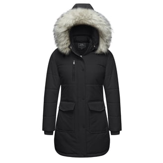 Big Chill Women's Plus Chevron Quilted Puffer Jacket with Hood