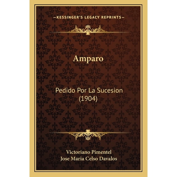 Amparo: Pedido Por La Sucesion (1904) Paperback