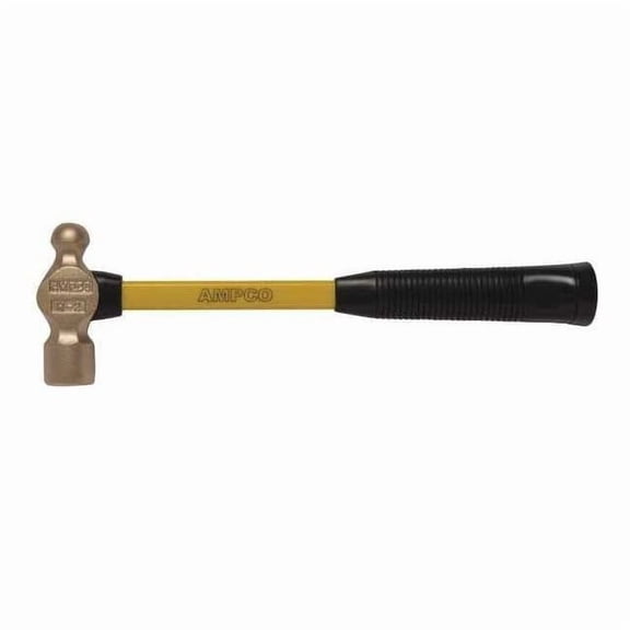 Ampco Safety Tools 12 oz. Ball Peen Hammer, 11" Fiberglass Handle H-112FG