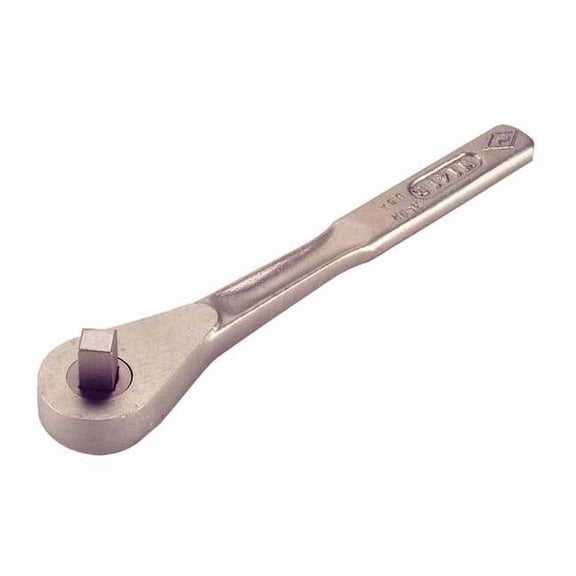 1/2" Drive 12 Geared Teeth Pear Head Style Hand Ratchet, 10" L, Natural Finish