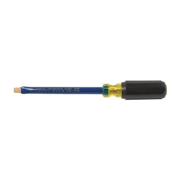 Ampco Safety Tools Insltd Slotted Screwdriver, 5/16 in IS-49