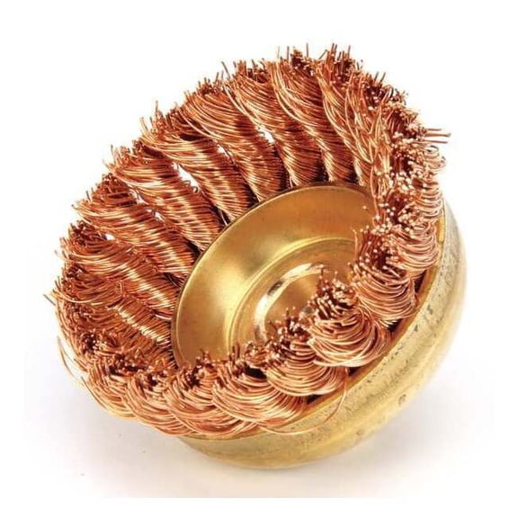 Ampco Safety Tools Knot Wire Cup Wire Brush, Threaded Arbor, 3" CB-30-KT