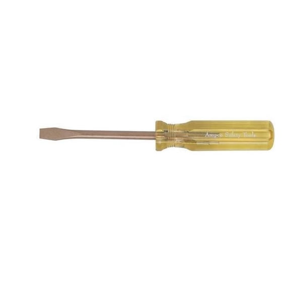 Ampco Safety Tools Non-Sparking Slotted Screwdriver 1/4 in Round S-39