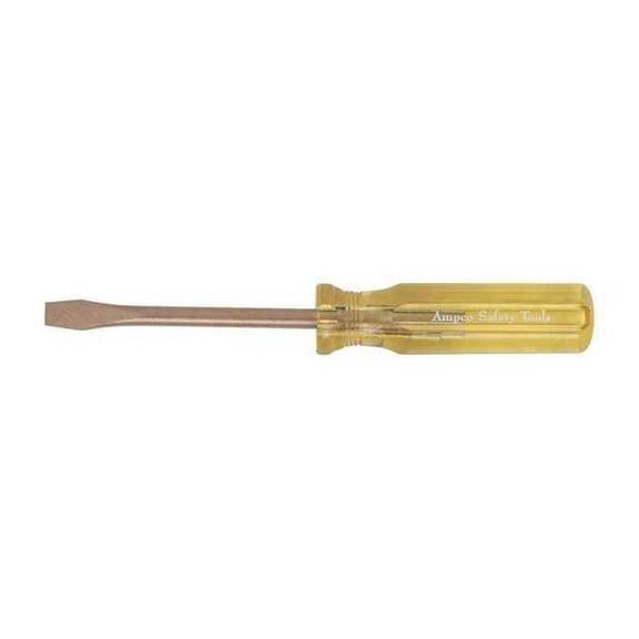 Ampco Safety Tools Non-Sparking Slotted Screwdriver 5/32 in Round S-35
