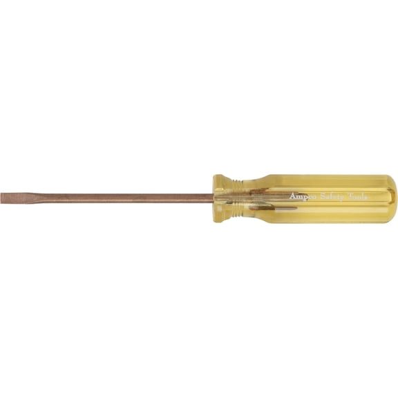 Ampco Non-Sparking Slotted Screwdriver 1/8" x 6" Beryllium Copper Non-Magnetic Corrosion Resistant